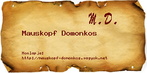 Mauskopf Domonkos névjegykártya